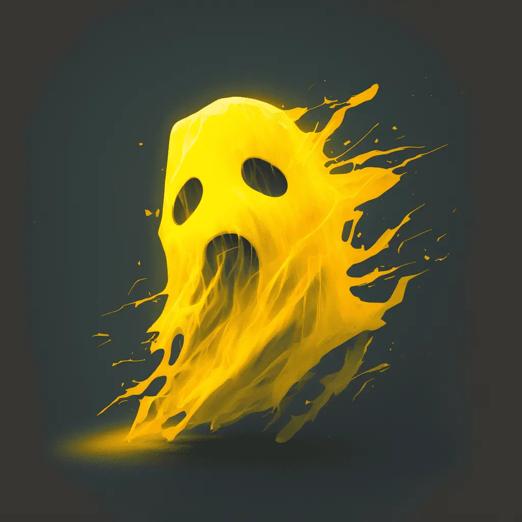 fantome jaune en peinture